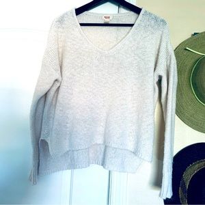 MOSSIMO Women's Ivory Fuzzy Knit Cropped Layering Sweater | Size: XXL